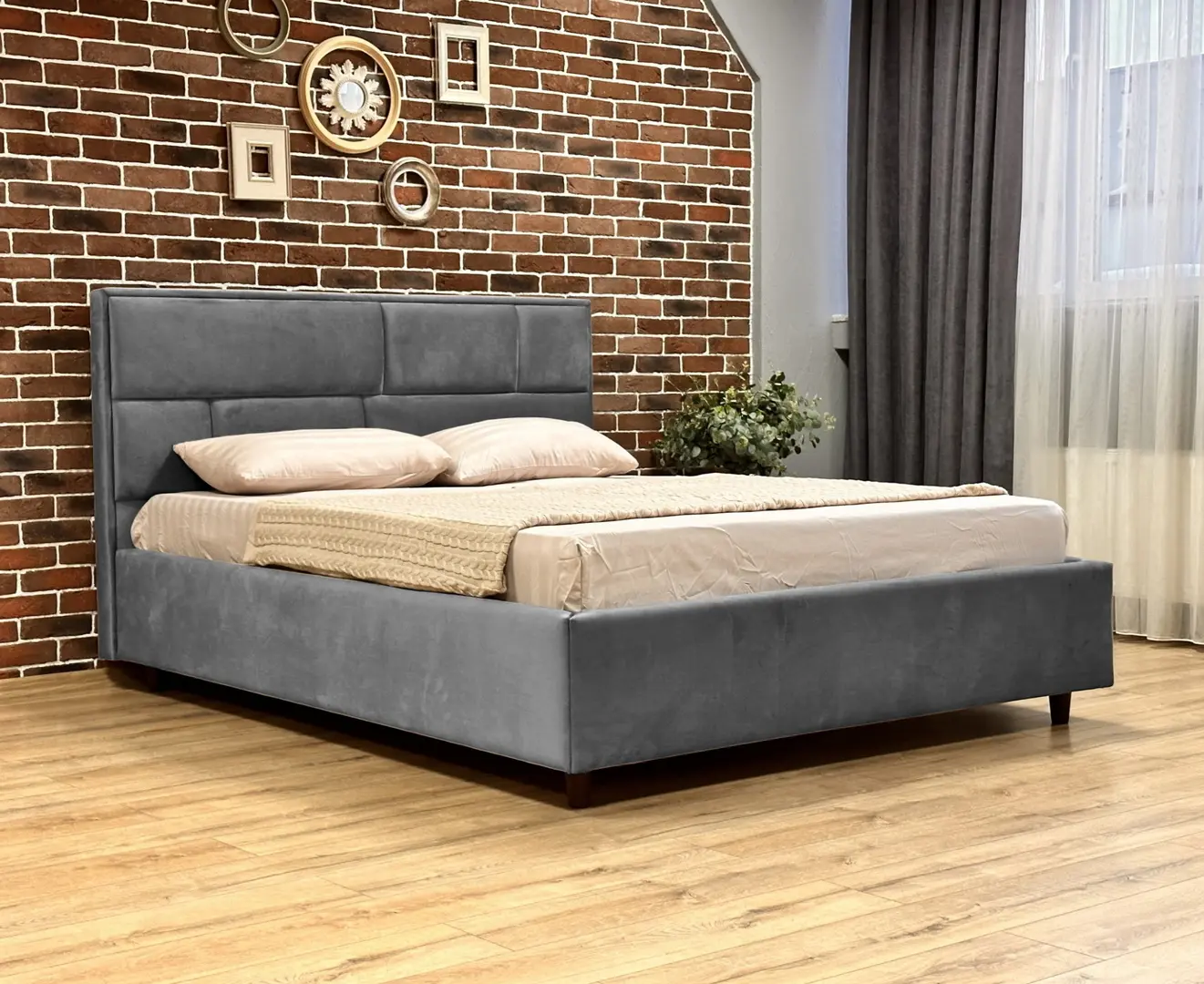 Кровать Charmbed Lux Sofi 180x200 Laguna 43 (Gray)