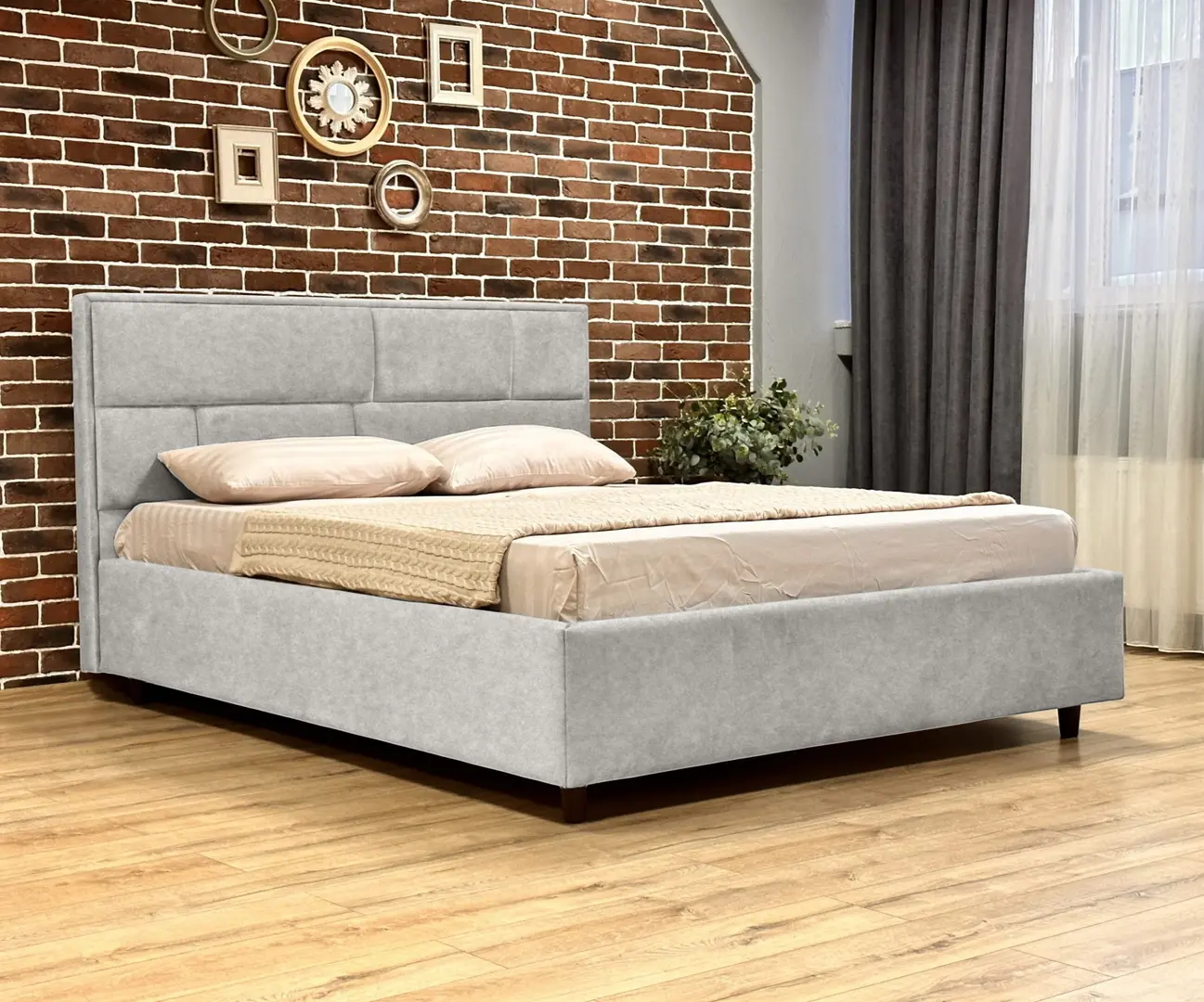 Кровать Charmbed Lux Sofi 180x200 Mono 03 (Light Grey)