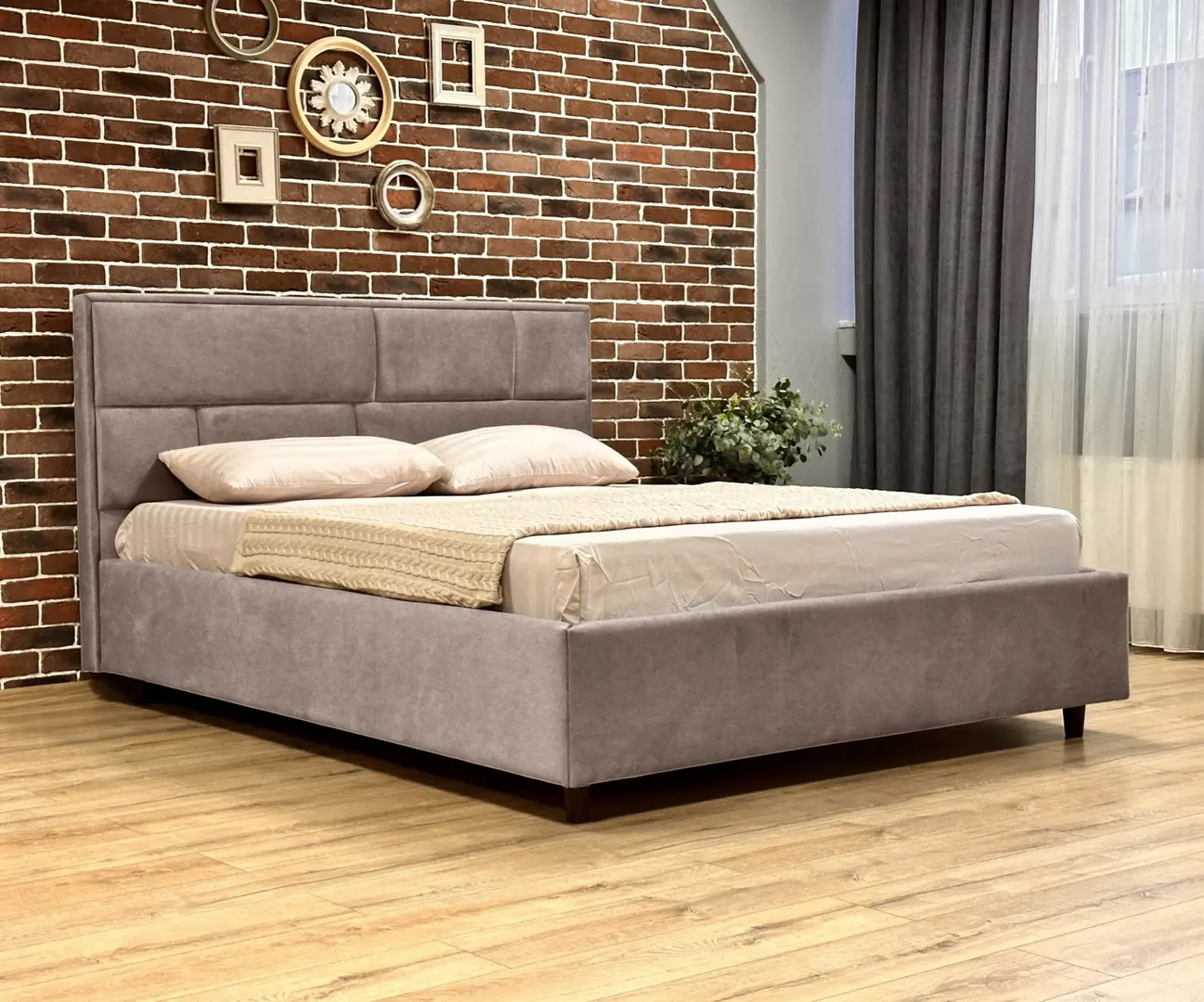 Кровать Charmbed Lux Sofi 180x200 Mono 04 (Light Brown)