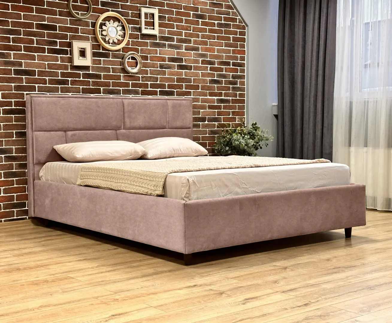 Кровать Charmbed Lux Sofi 180x200 Mono 06 (Dark Beige)