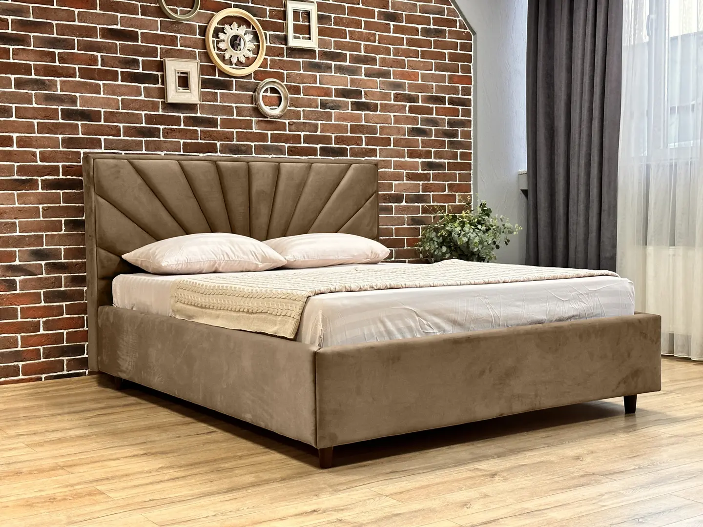 Кровать Charmbed Lux Sunny 160x200 Laguna 06 (Cappuccino)
