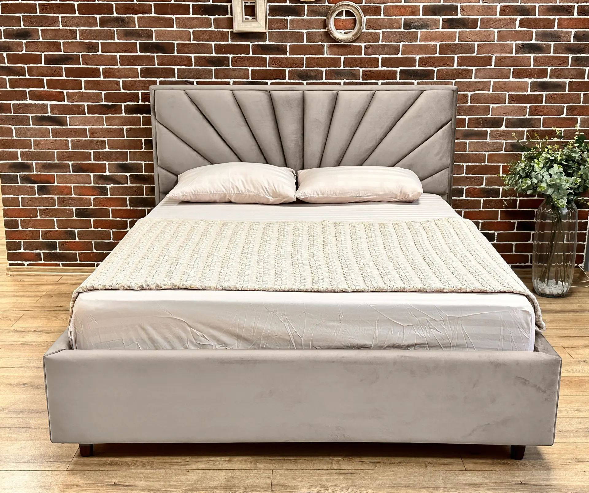 Кровать Charmbed Lux Sunny 160x200 Laguna 08 (Gray-Beige) - 2