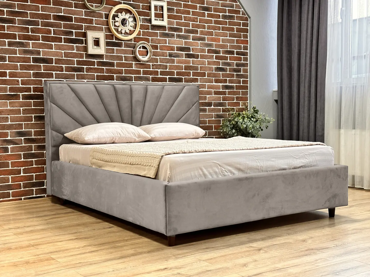Кровать Charmbed Lux Sunny 160x200 Laguna 09 (Stone Gray)