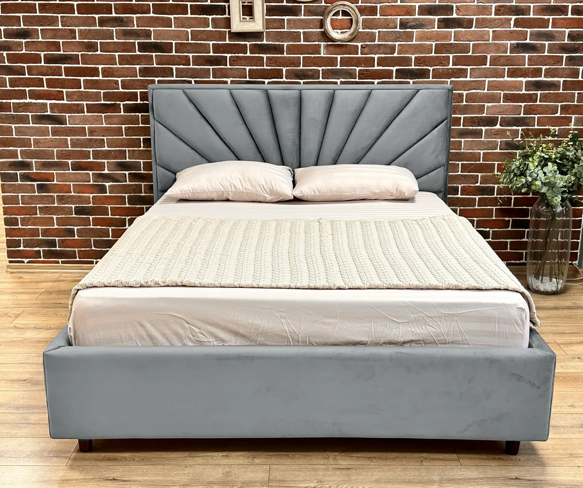 Кровать Charmbed Lux Sunny 160x200 Laguna 42 (Light Gray) - 2