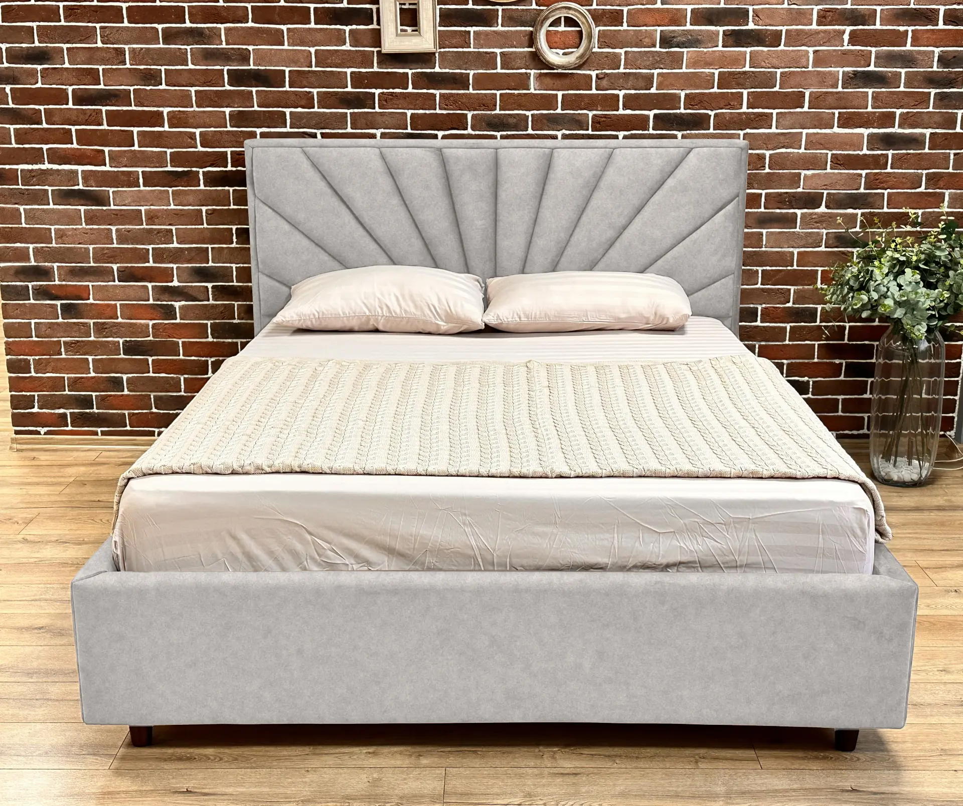 Кровать Charmbed Lux Sunny 160x200 Mono 03 (Light Grey) - 2