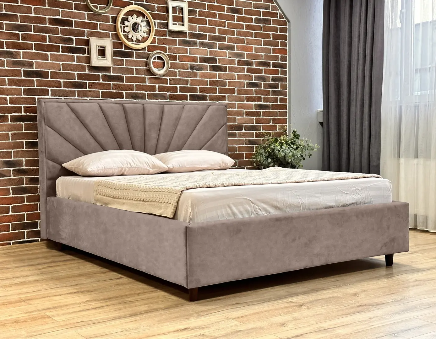 Кровать Charmbed Lux Sunny 160x200 Mono 04 (Light Brown)