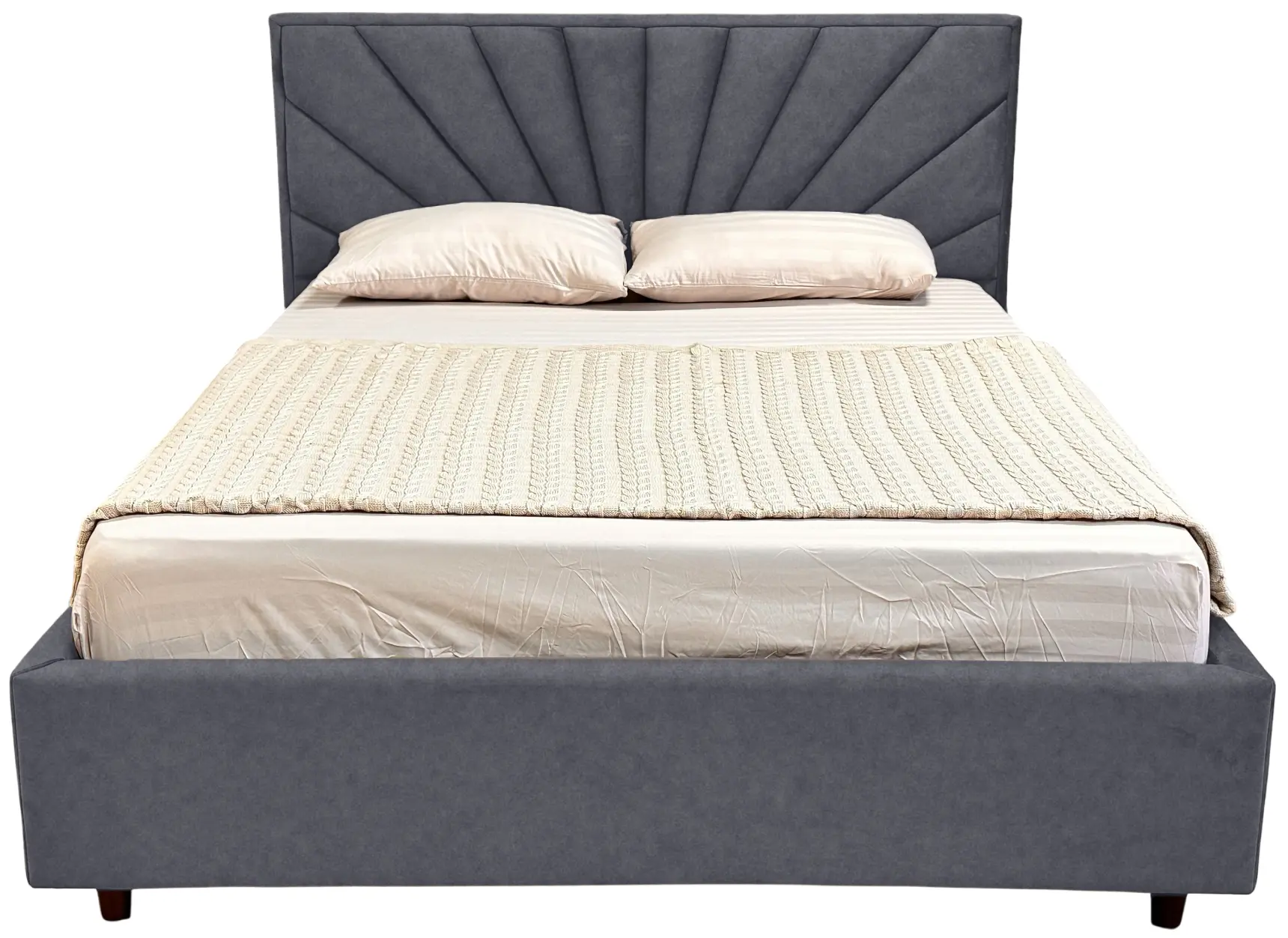 Кровать Charmbed Lux Sunny 160x200 Mono 09 (Grey-Blue) - 3