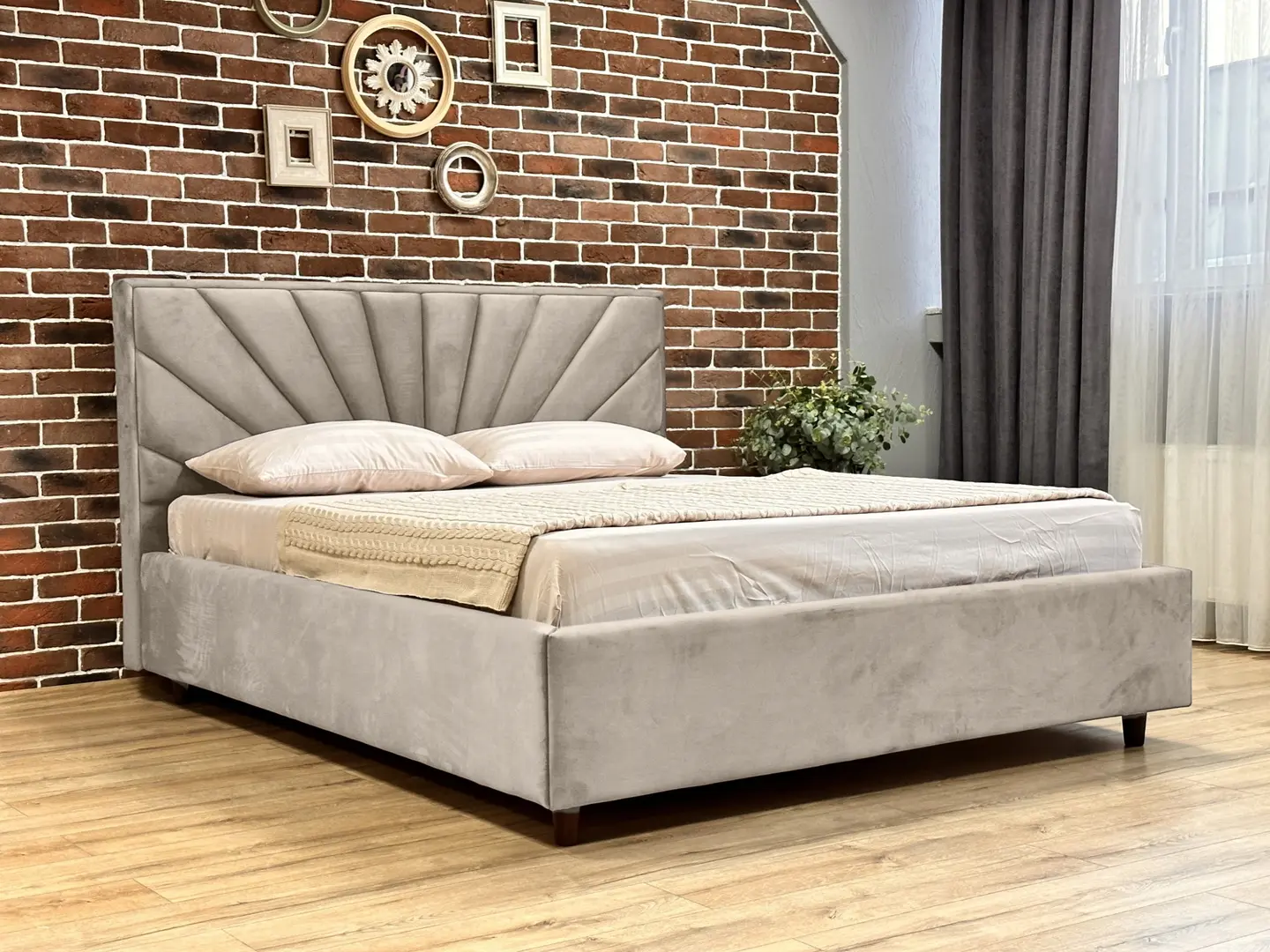 Кровать Charmbed Lux Sunny 180x200 Laguna 08 (Gray-Beige)