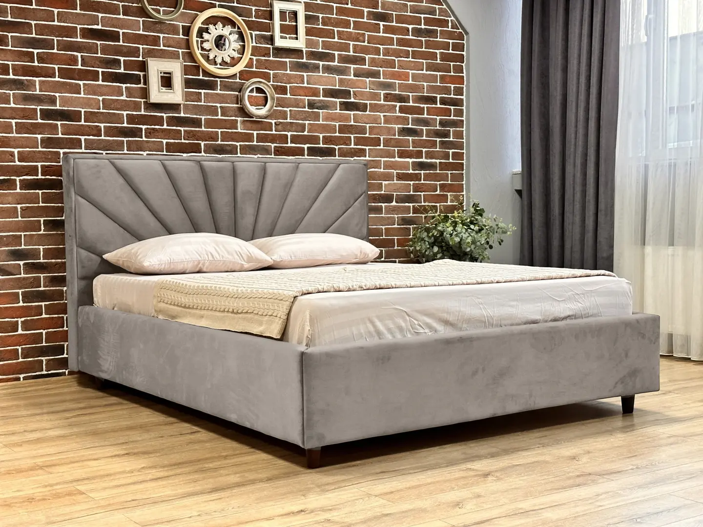 Кровать Charmbed Lux Sunny 180x200 Laguna 09 (Stone Gray)