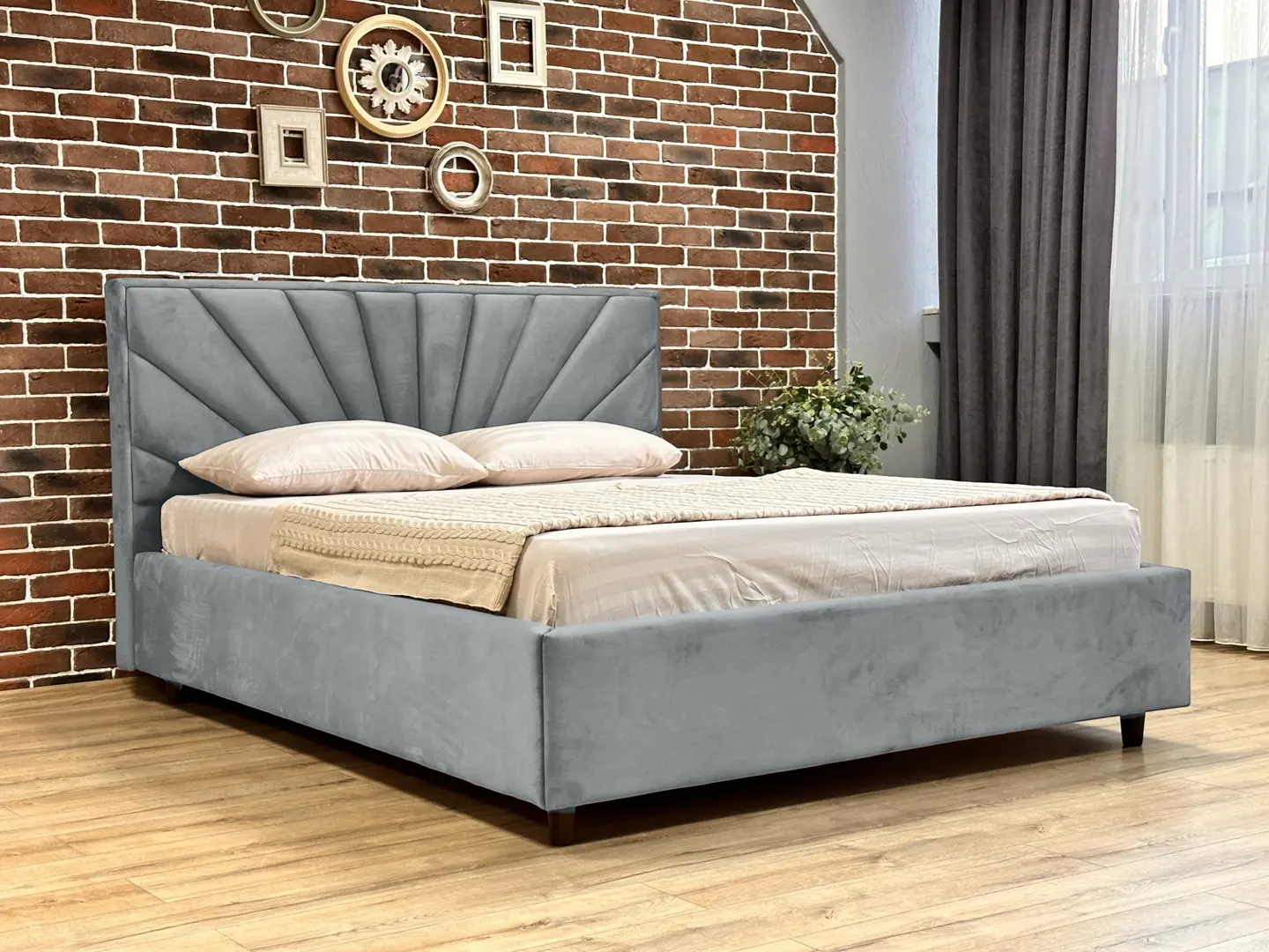 Кровать Charmbed Lux Sunny 180x200 Laguna 42 (Light Gray)