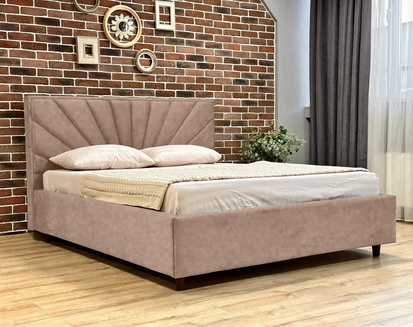 Кровать Charmbed Lux Sunny 180x200 Mono 06 (Dark Beige)