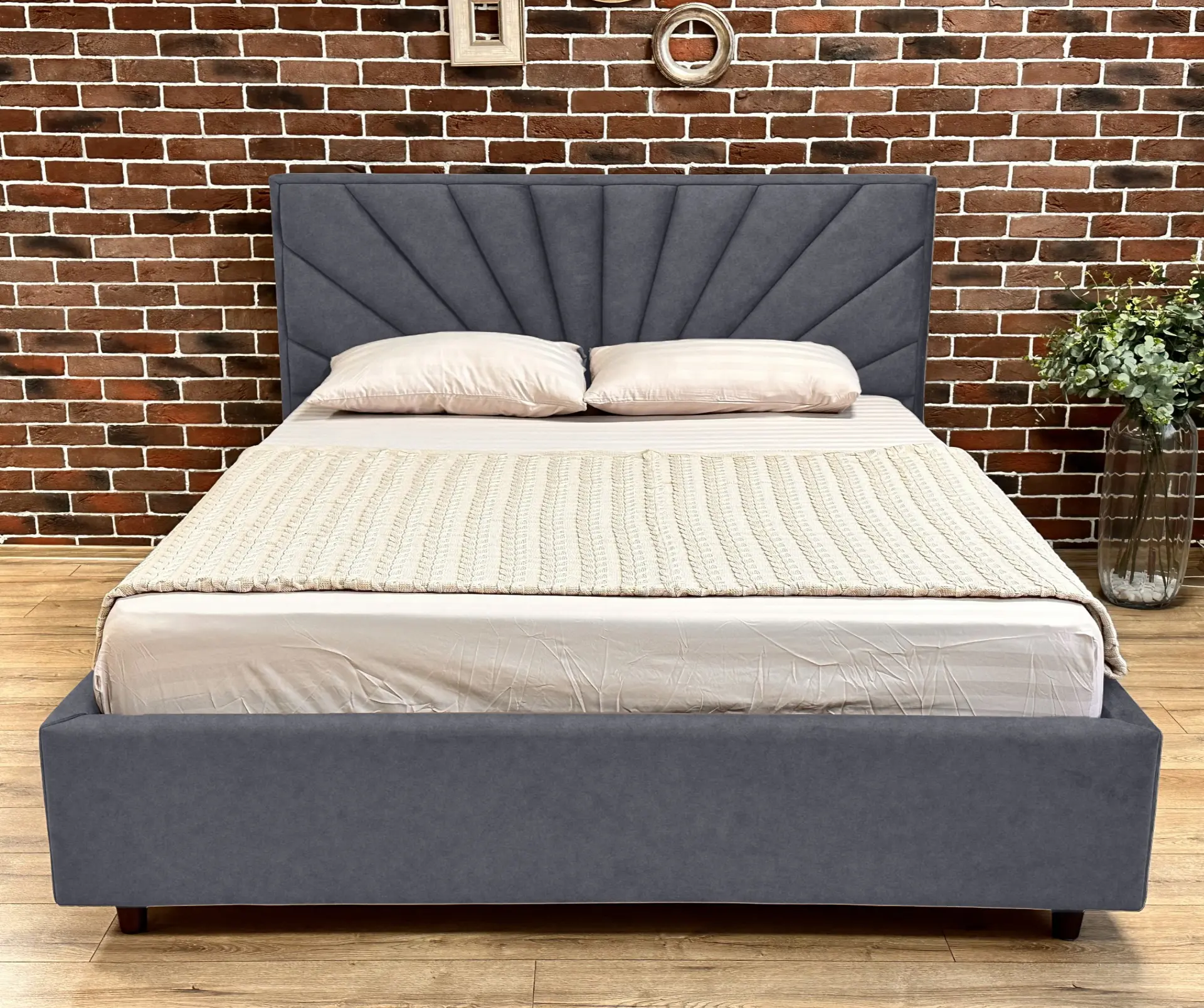Кровать Charmbed Lux Sunny 180x200 Mono 09 (Grey-Blue) - 2