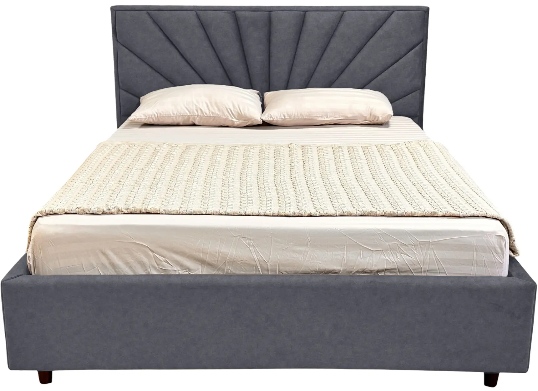 Кровать Charmbed Lux Sunny 180x200 Mono 09 (Grey-Blue) - 3