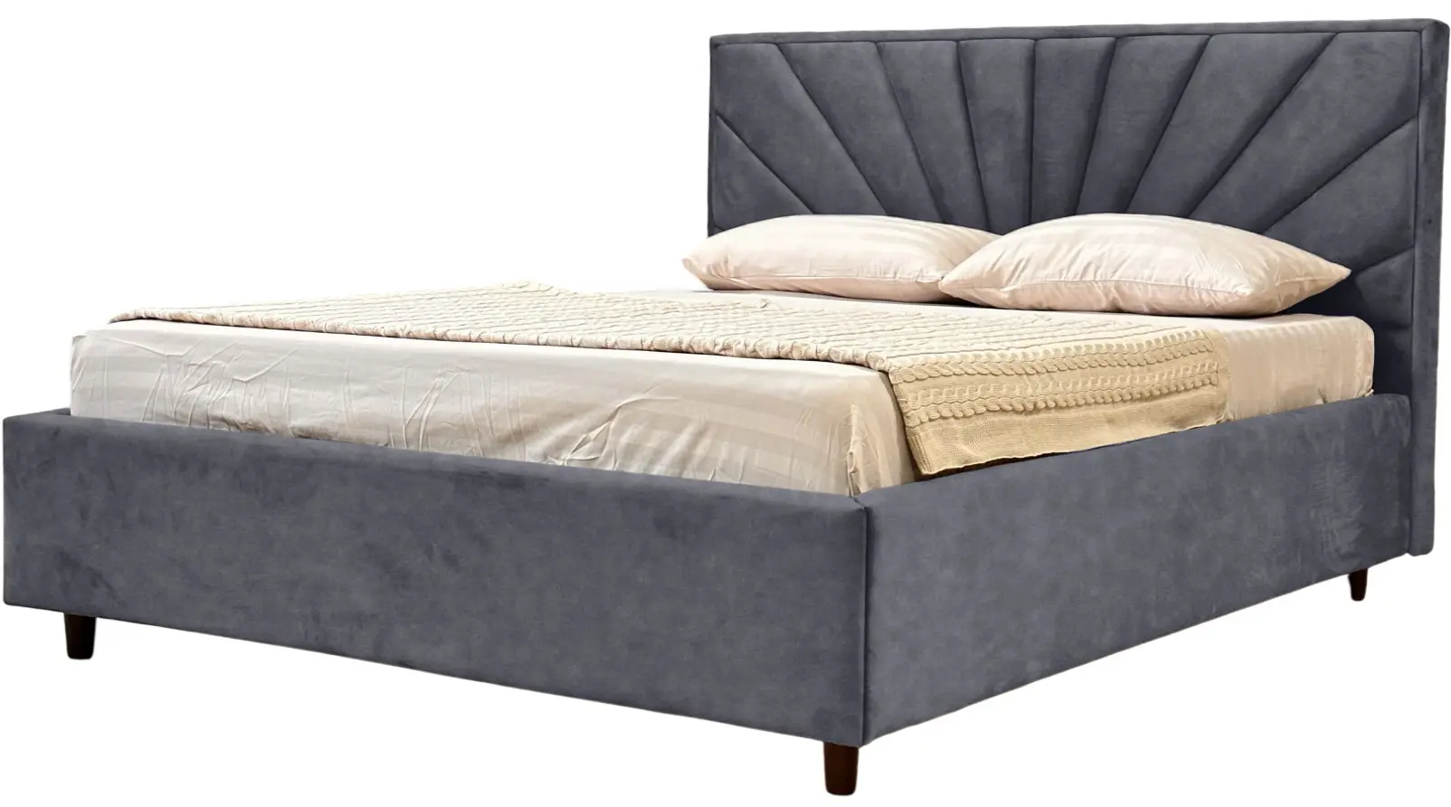 Кровать Charmbed Lux Sunny 180x200 Mono 09 (Grey-Blue) - 4