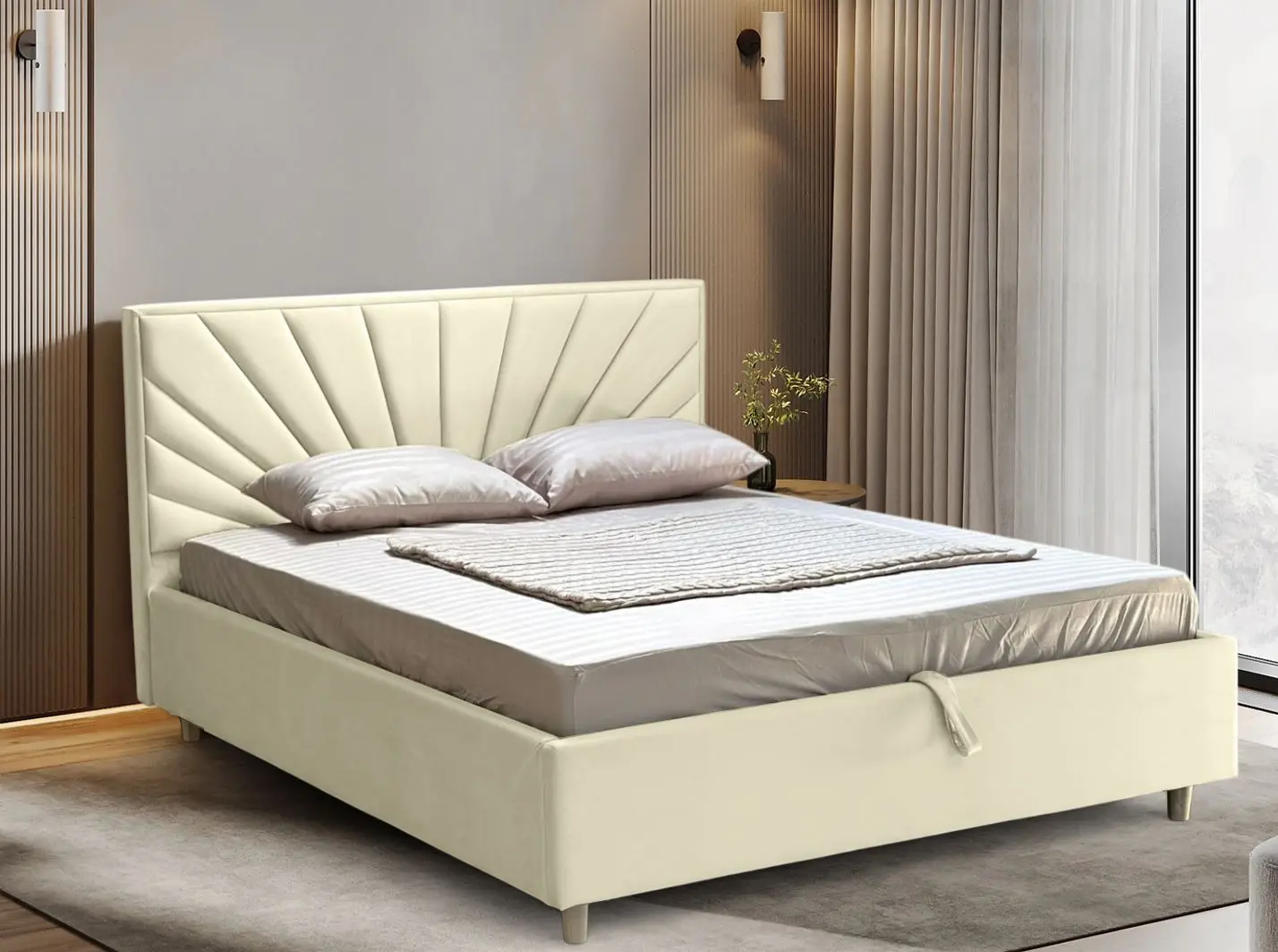Кровать Charmbed Lux Sunny Laguna 03 160x200 (Ivory)