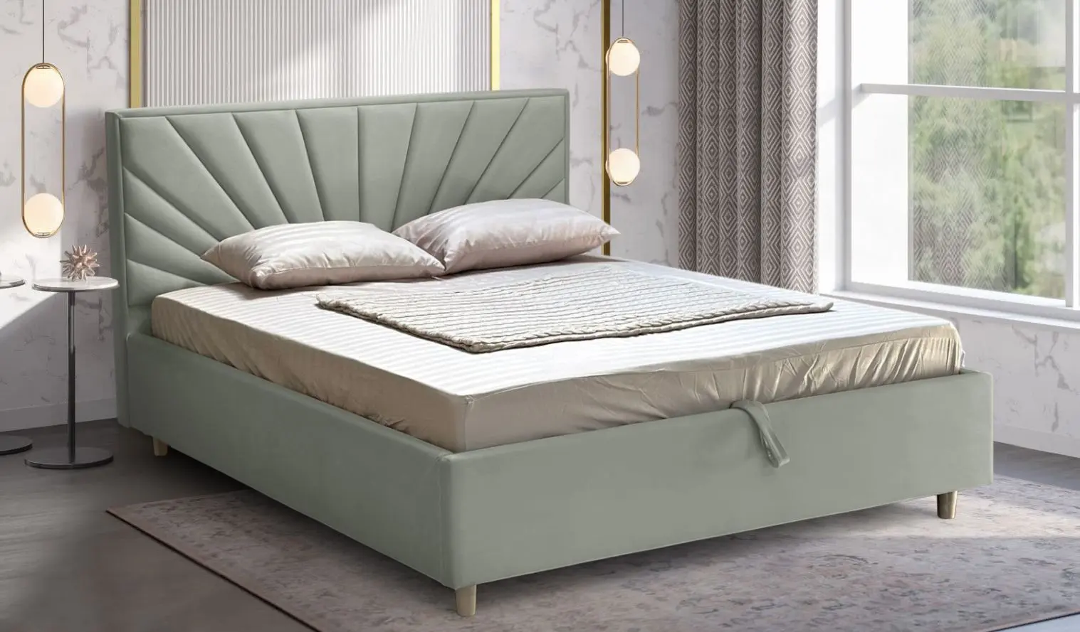 Кровать Charmbed Lux Sunny Laguna 43 160x200 (Gray)