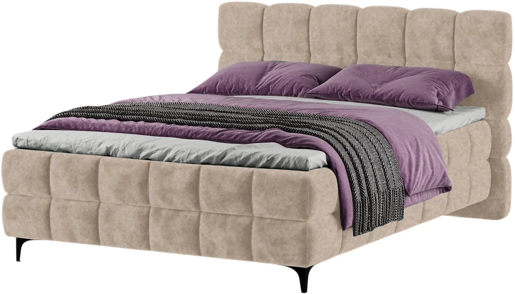 Кровать Charmbed Melani 160x200 King 02 (Light Beige) - 4
