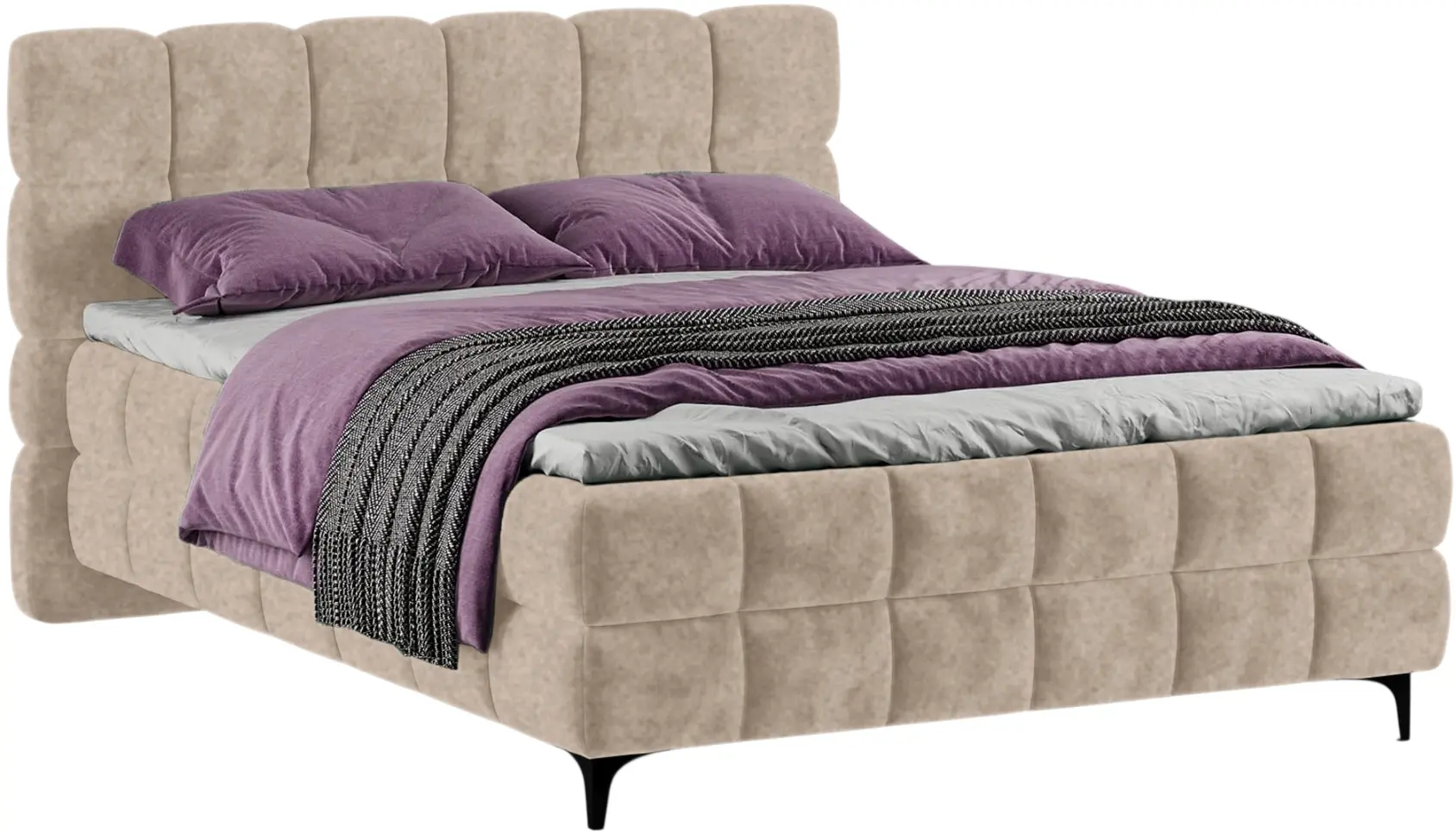 Кровать Charmbed Melani 160x200 King 02 (Light Beige)