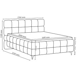 Pat Charmbed Melani 160x200 King 08 (Grey-Blue) Thumb