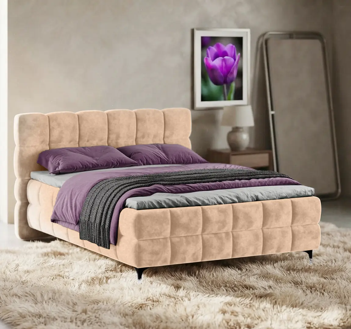 Кровать Charmbed Melani 160x200 Mono 02 (Beige)