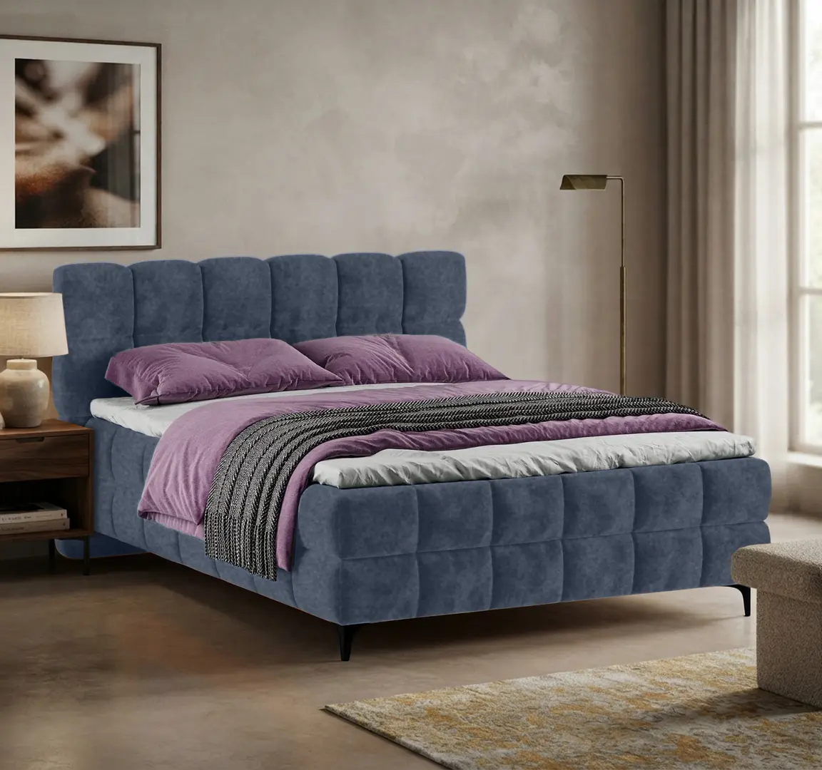Pat Charmbed Melani 160x200 Mono 11 (Dark Blue)