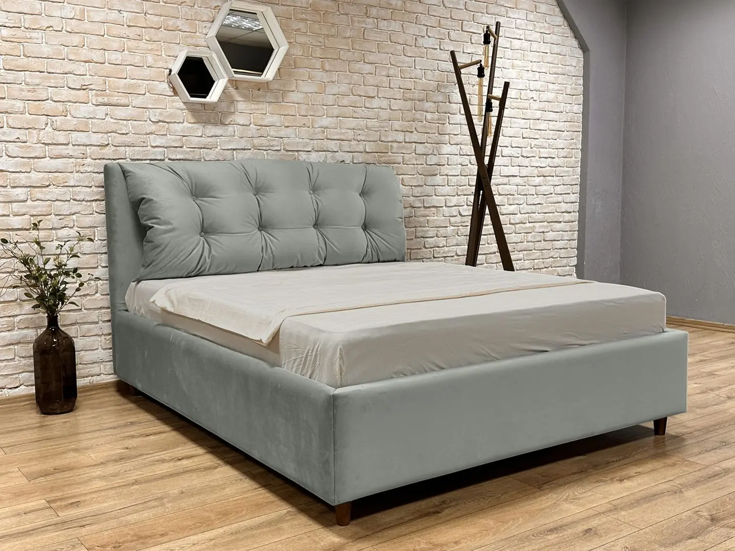 Кровать Charmbed Premium Adaline Laguna 43 160x200 (Gray)