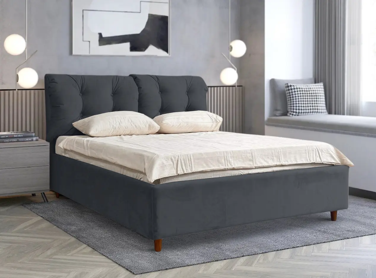 Кровать Charmbed Premium Adele 160x200 Laguna 44 (Graphite)