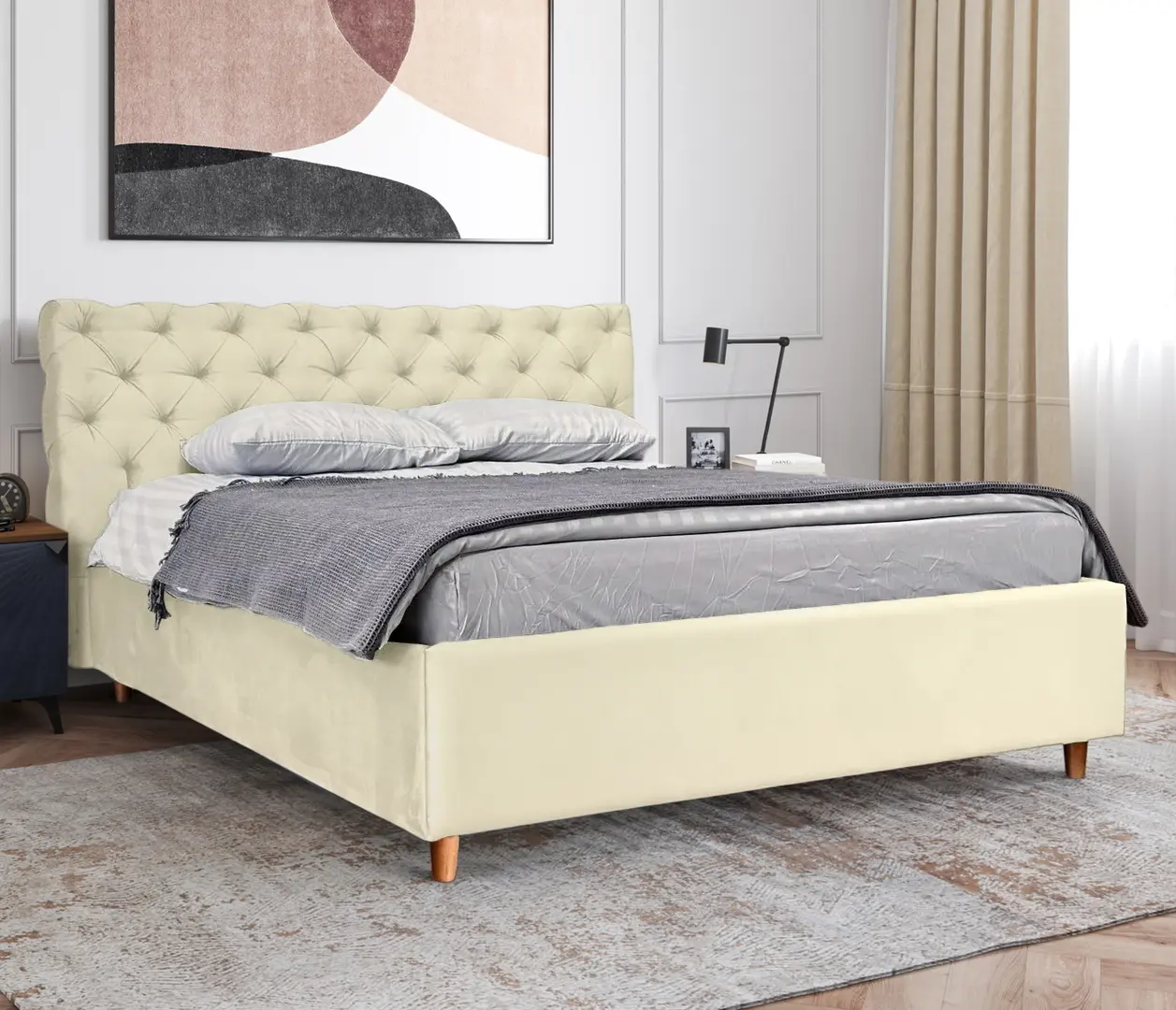 Кровать Charmbed Premium Denise 160x200 Laguna 03 (Ivory)