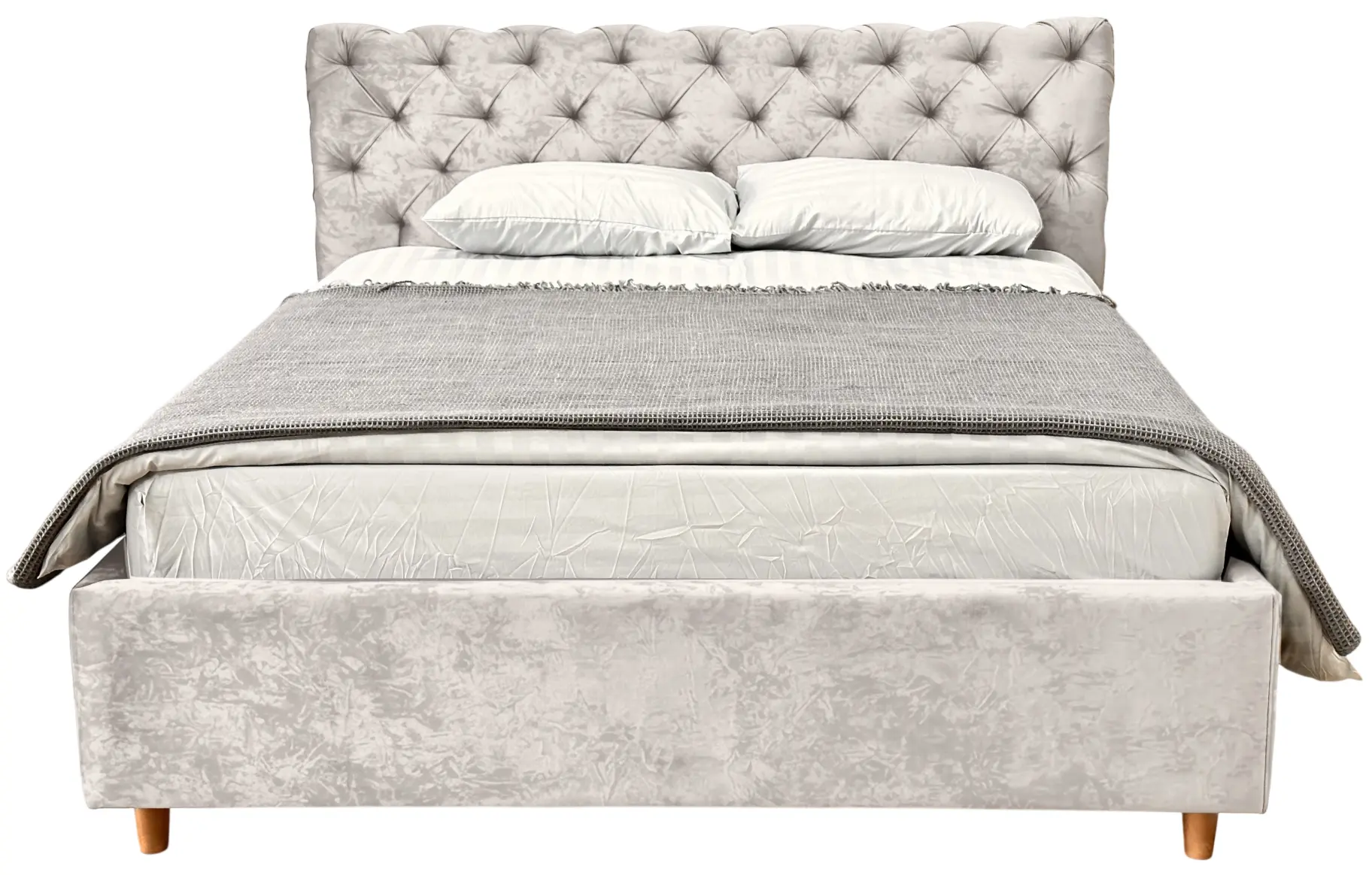Кровать Charmbed Premium Denise 160x200 Malibu 02 (Light Gray) - 3
