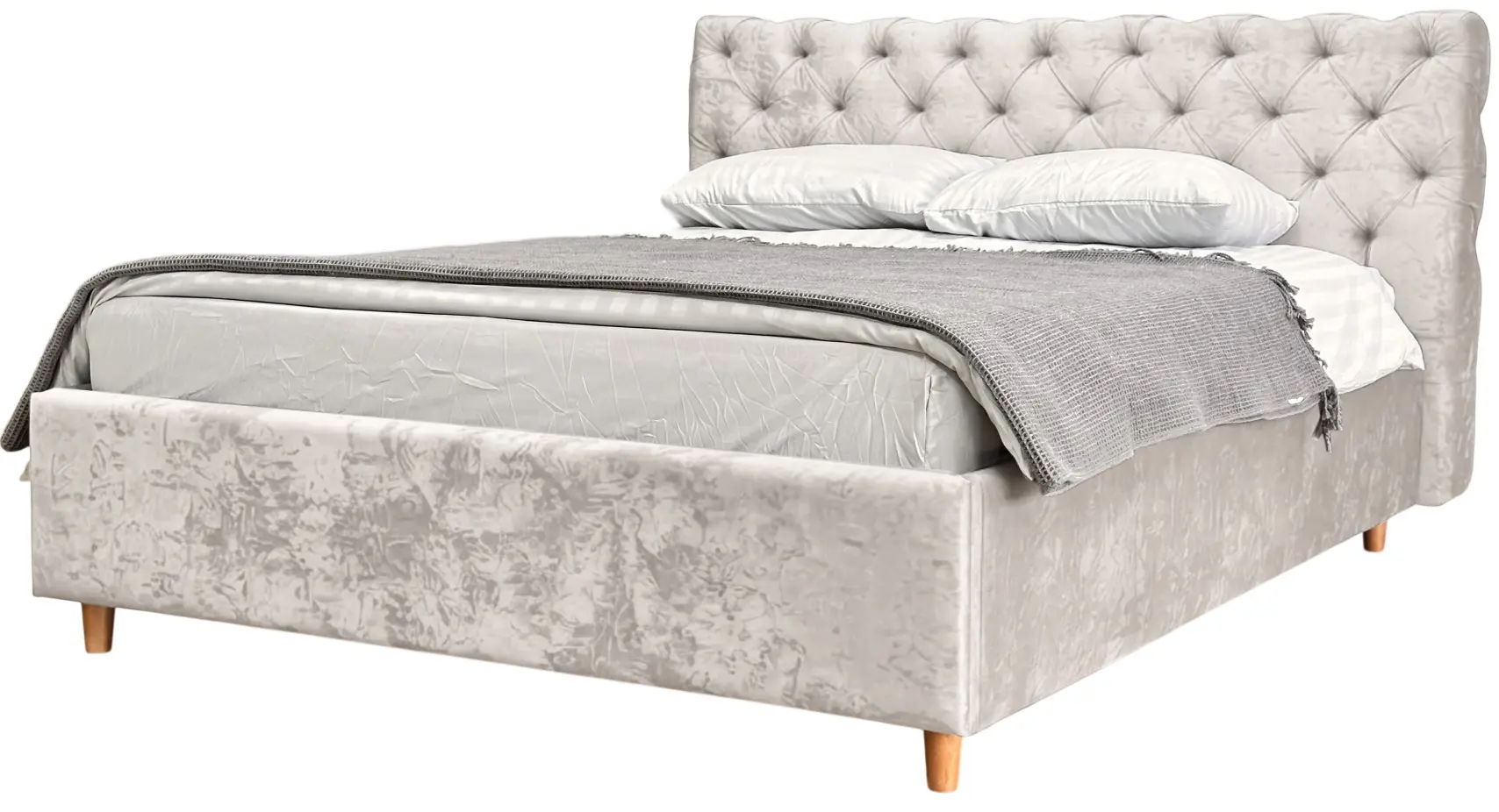 Кровать Charmbed Premium Denise 160x200 Malibu 02 (Light Gray) - 4
