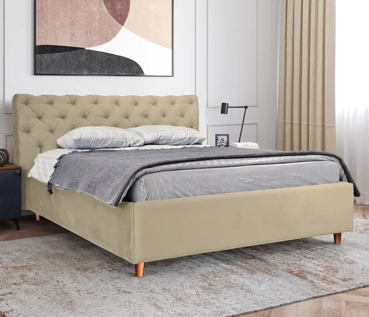 Кровать Charmbed Premium Denise 180x200 Laguna 07 (Beige)