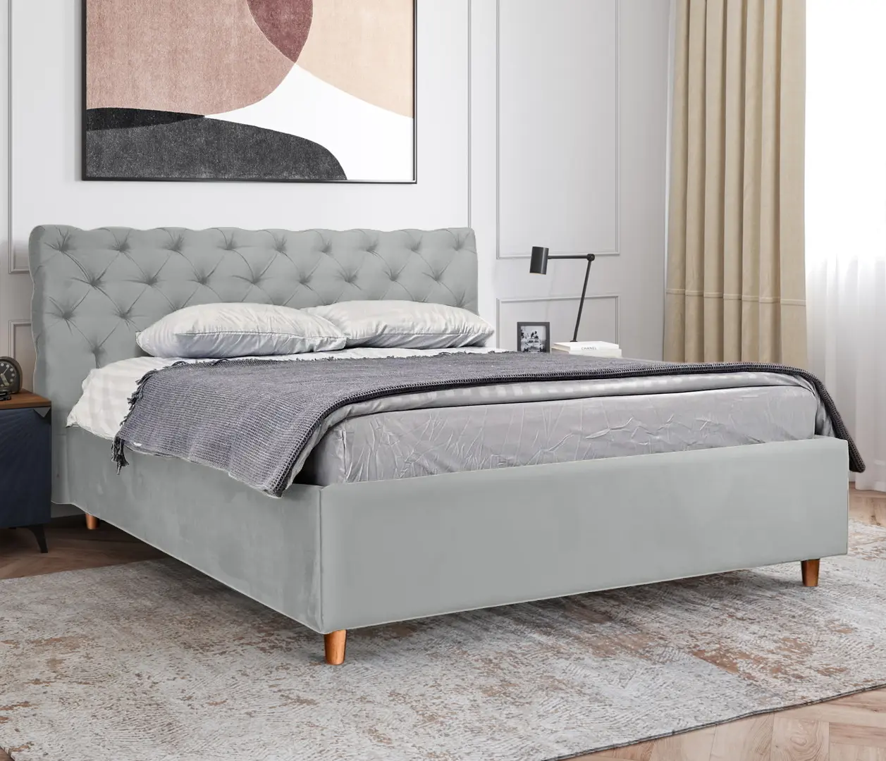 Кровать Charmbed Premium Denise 180x200 Laguna 42 (Grey)
