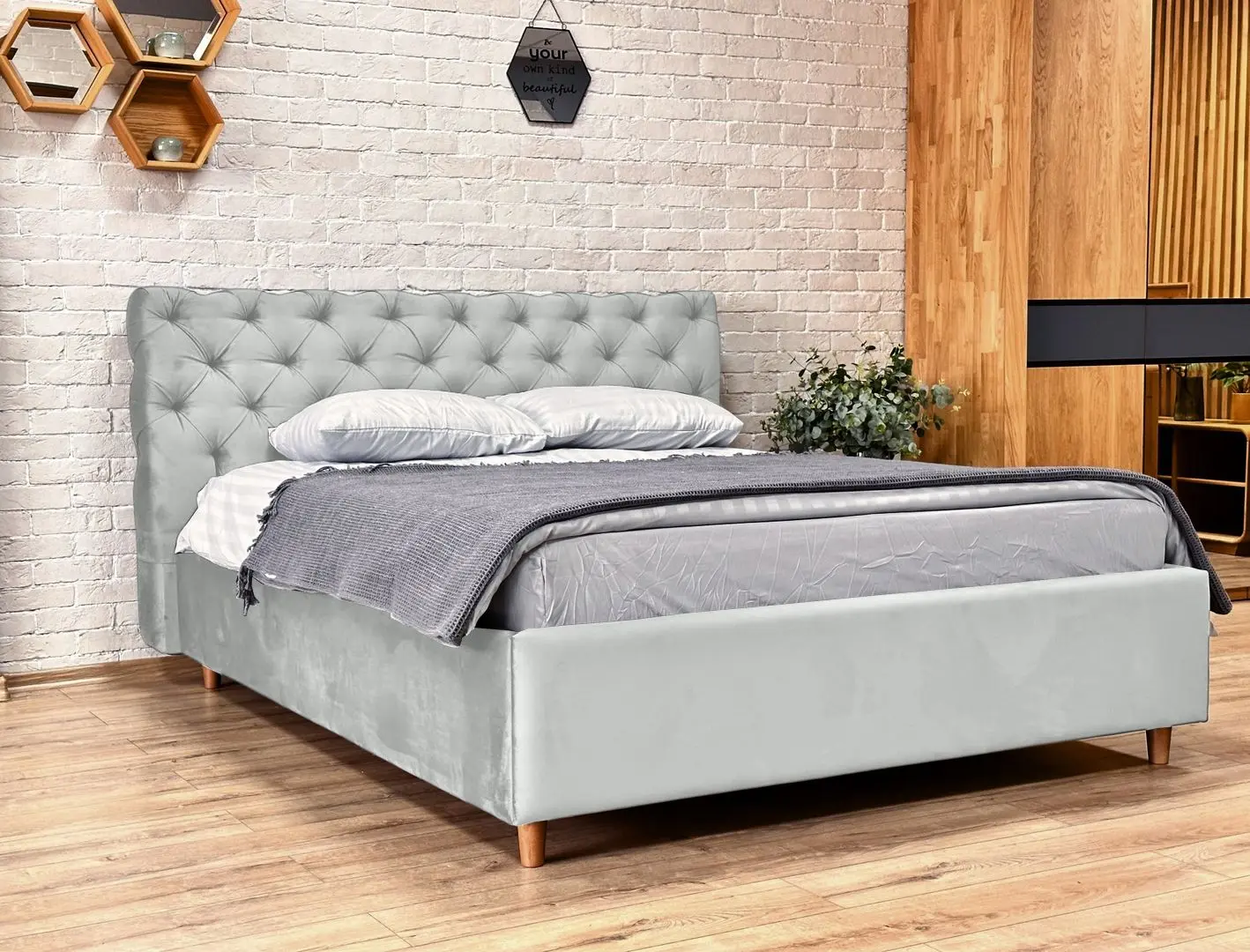 Кровать Charmbed Premium Denise Laguna 41 160x200 (Light Gray)