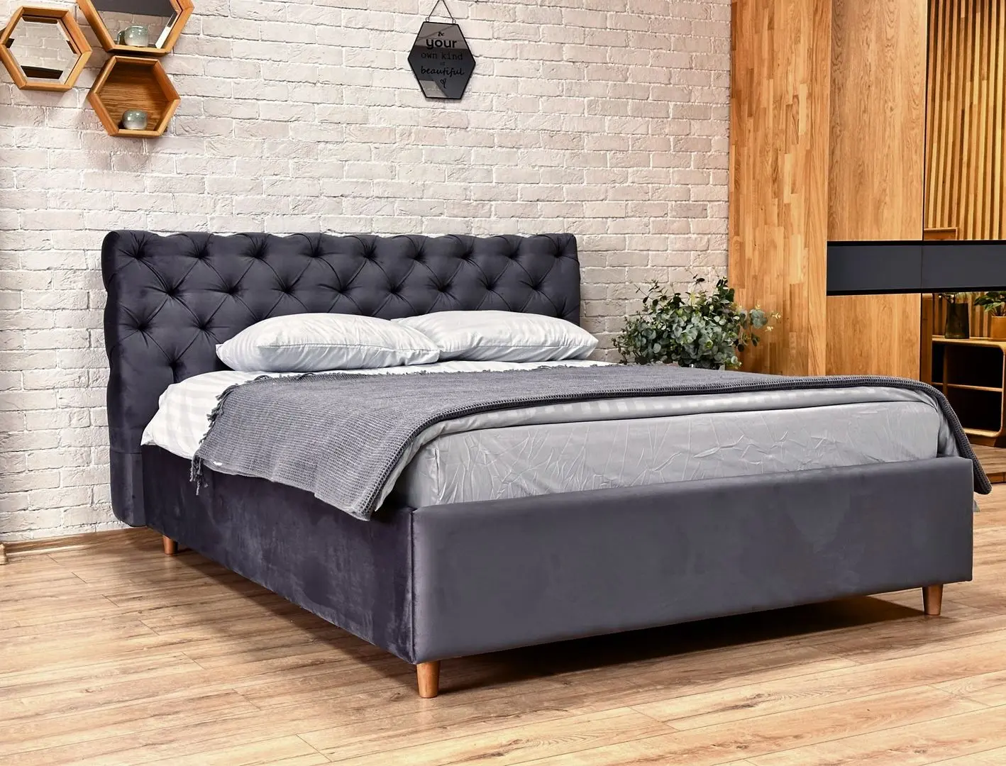 Кровать Charmbed Premium Denise Laguna 44 160x200 (Graphite)