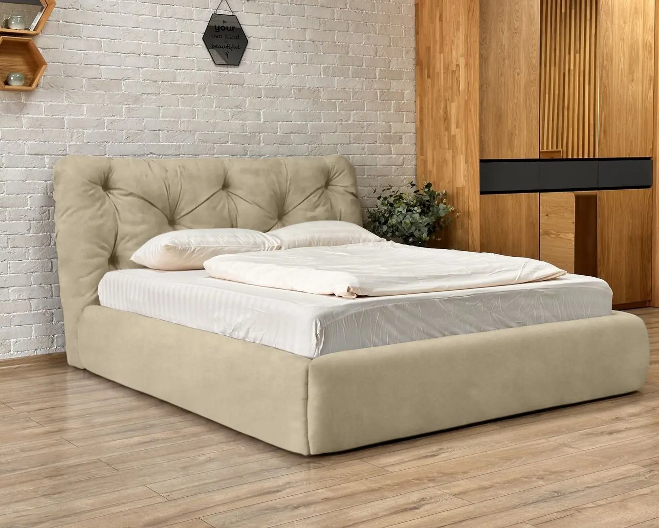 Кровать Charmbed Premium Florence Laguna 07 160x200 (Beige)
