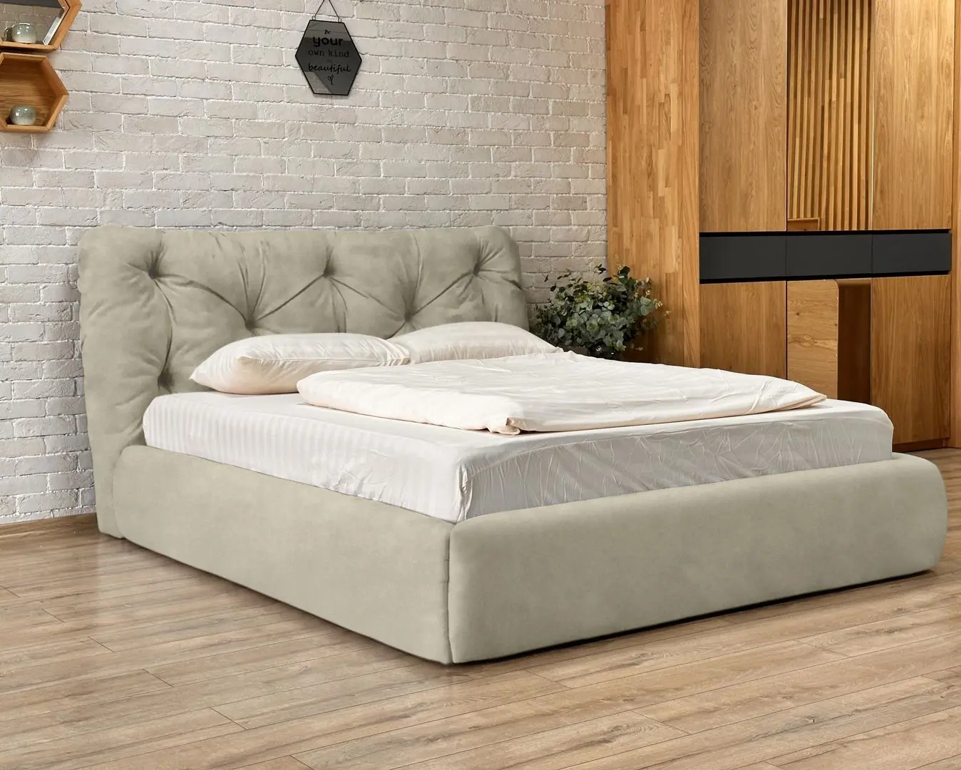 Pat Charmbed Premium Florence Laguna 08 180x200 (Gray-Beige)