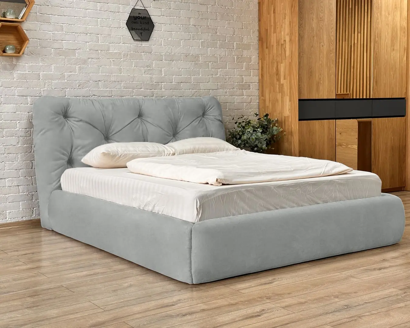 Кровать Charmbed Premium Florence Laguna 42 160x200 (Light Gray)