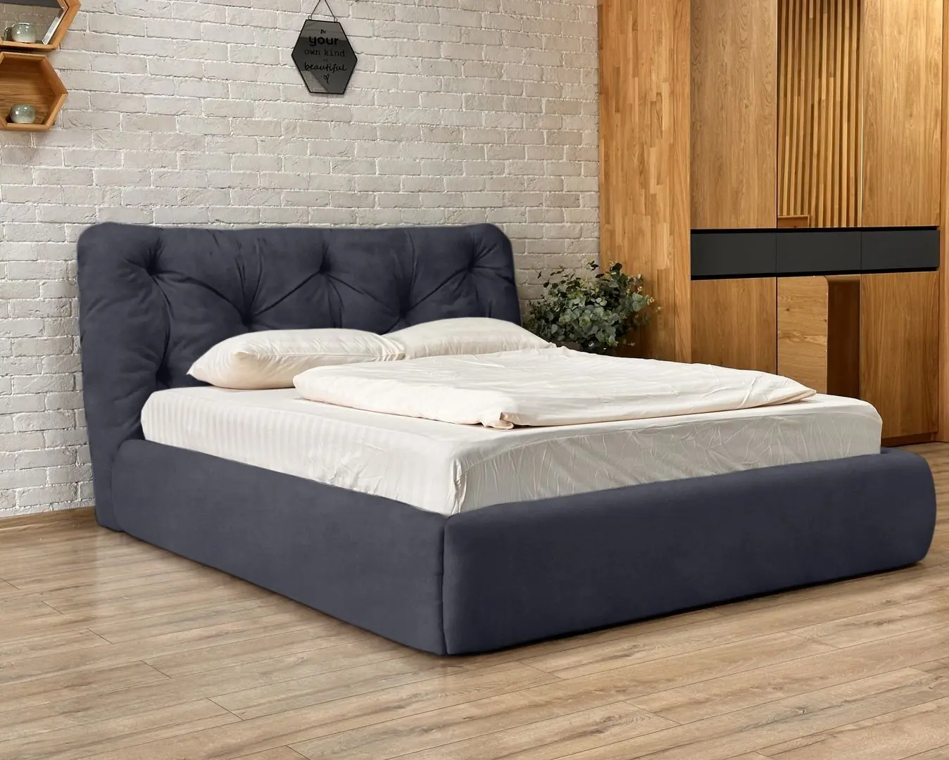 Кровать Charmbed Premium Florence Laguna 44 160x200 (Graphite)