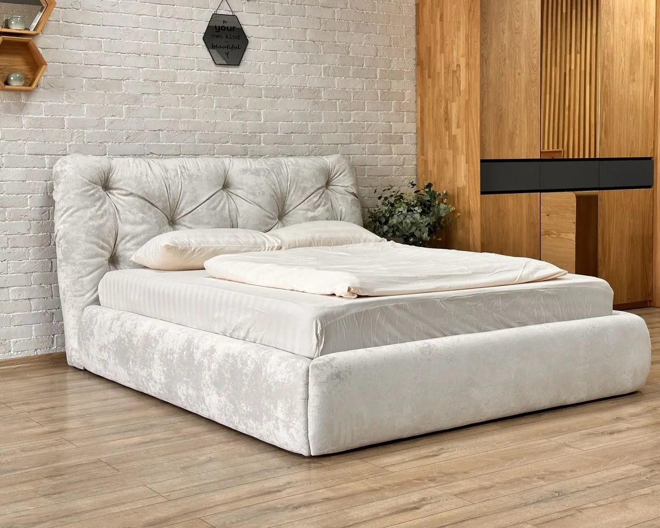 Кровать Charmbed Premium Florence Malibu 11 160x200 (Light Gray)