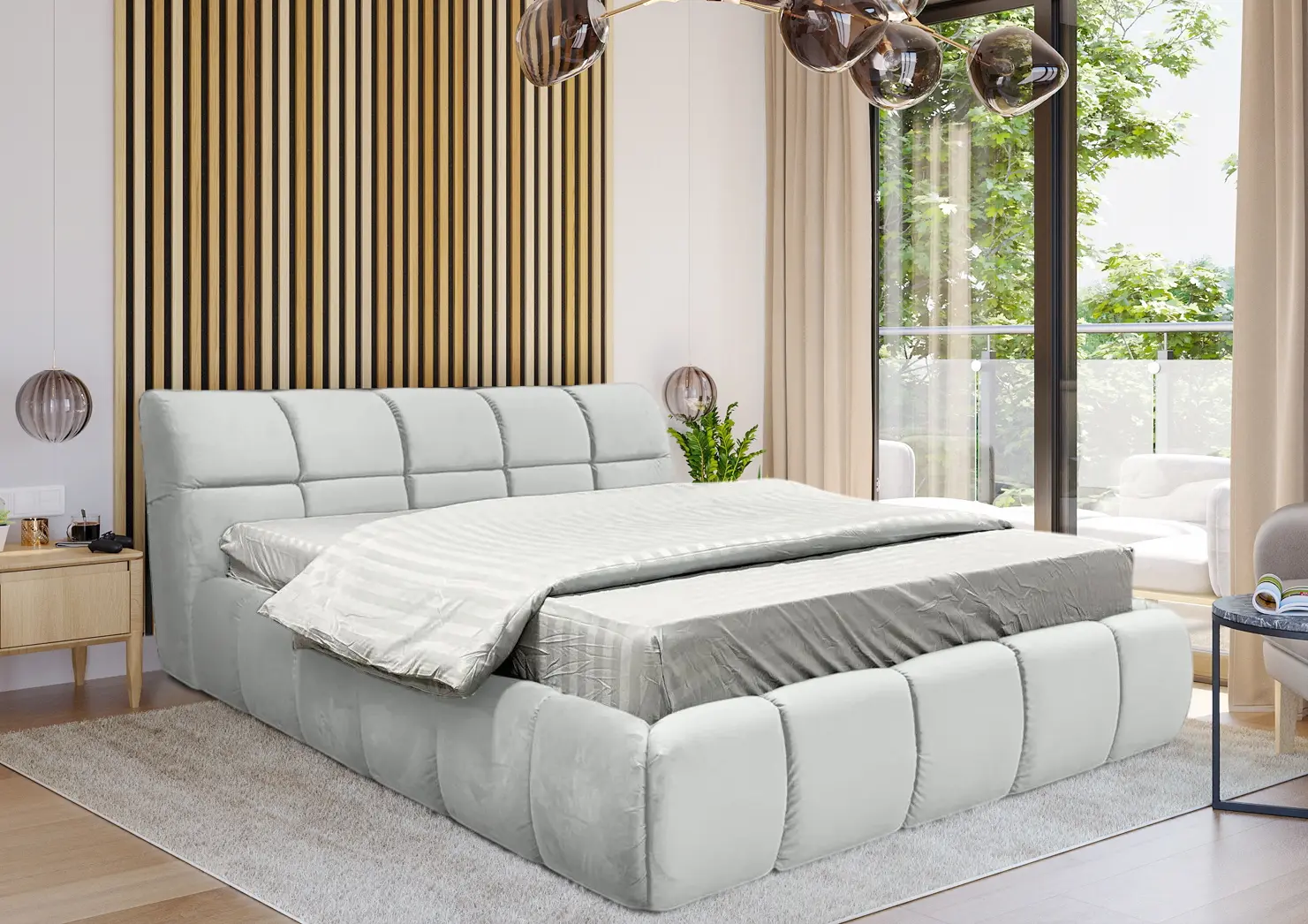 Кровать Charmbed Premium Jenny 160x200 Laguna 41 (Silver)