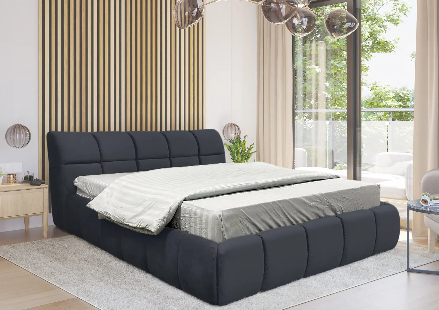 Кровать Charmbed Premium Jenny 160x200 Laguna 44 (Graphite)