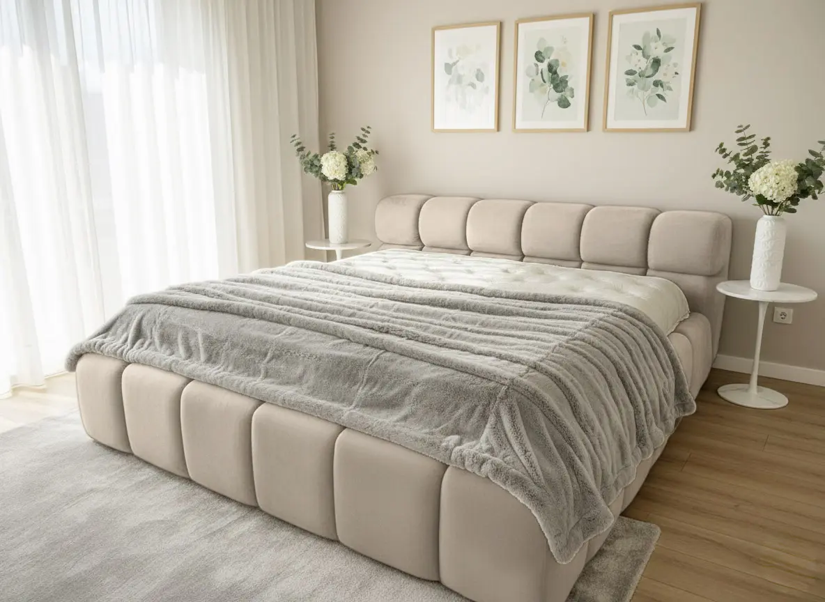 Кровать Charmbed Premium Kelly 160x200 Laguna 08 (Gray-Beige)