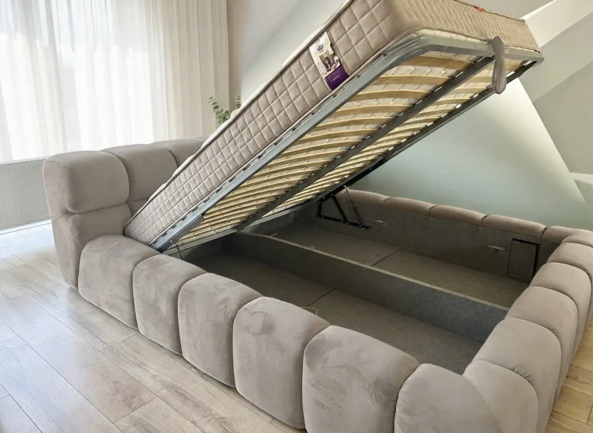 Кровать Charmbed Premium Kelly 160x200 Laguna 09 (Stone Gray) - 4