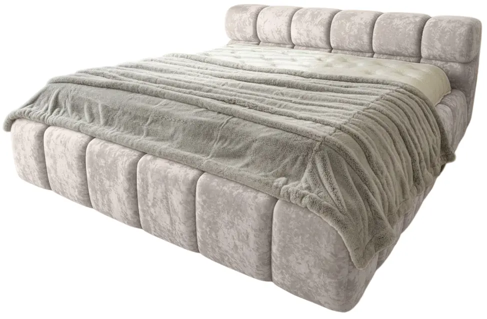 Кровать Charmbed Premium Kelly 160x200 Malibu 02 (Light Gray) - 2