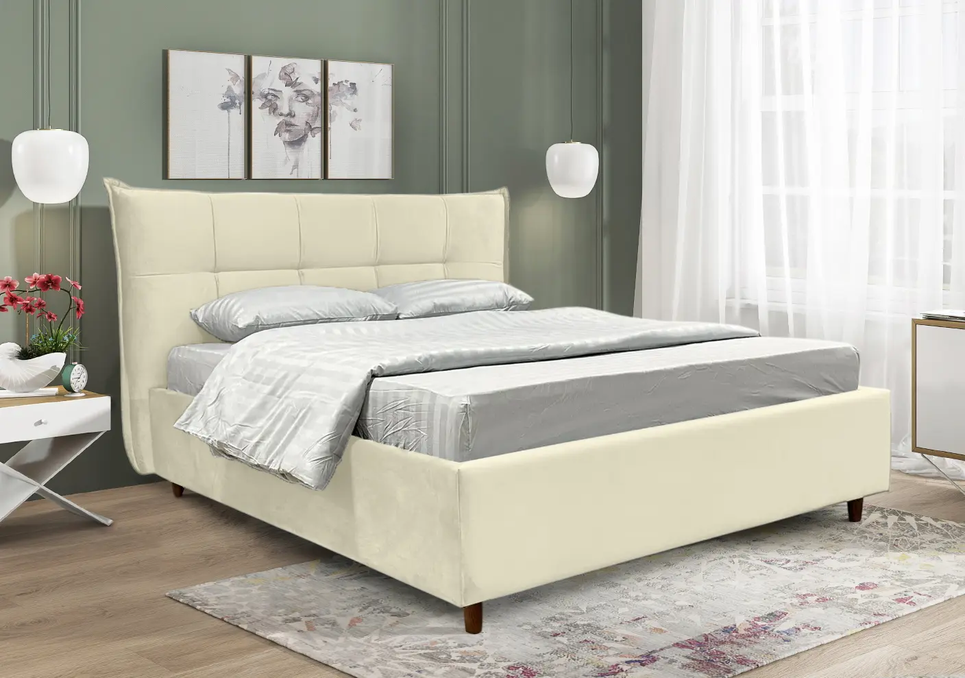 Pat Charmbed Premium Lesley 160x200 Laguna 03 (Ivory)