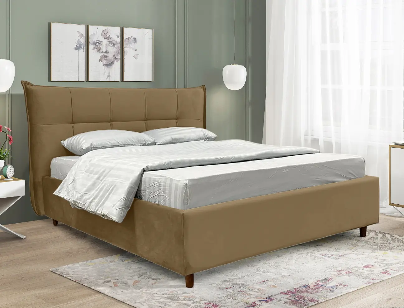 Pat Charmbed Premium Lesley 160x200 Laguna 06 (Cappuccino)
