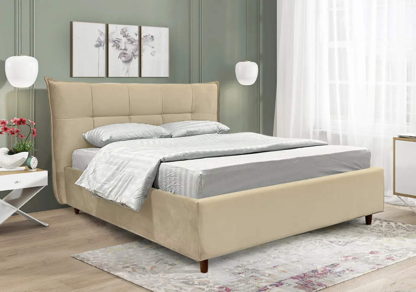 Pat Charmbed Premium Lesley 160x200 Laguna 07 (Beige)