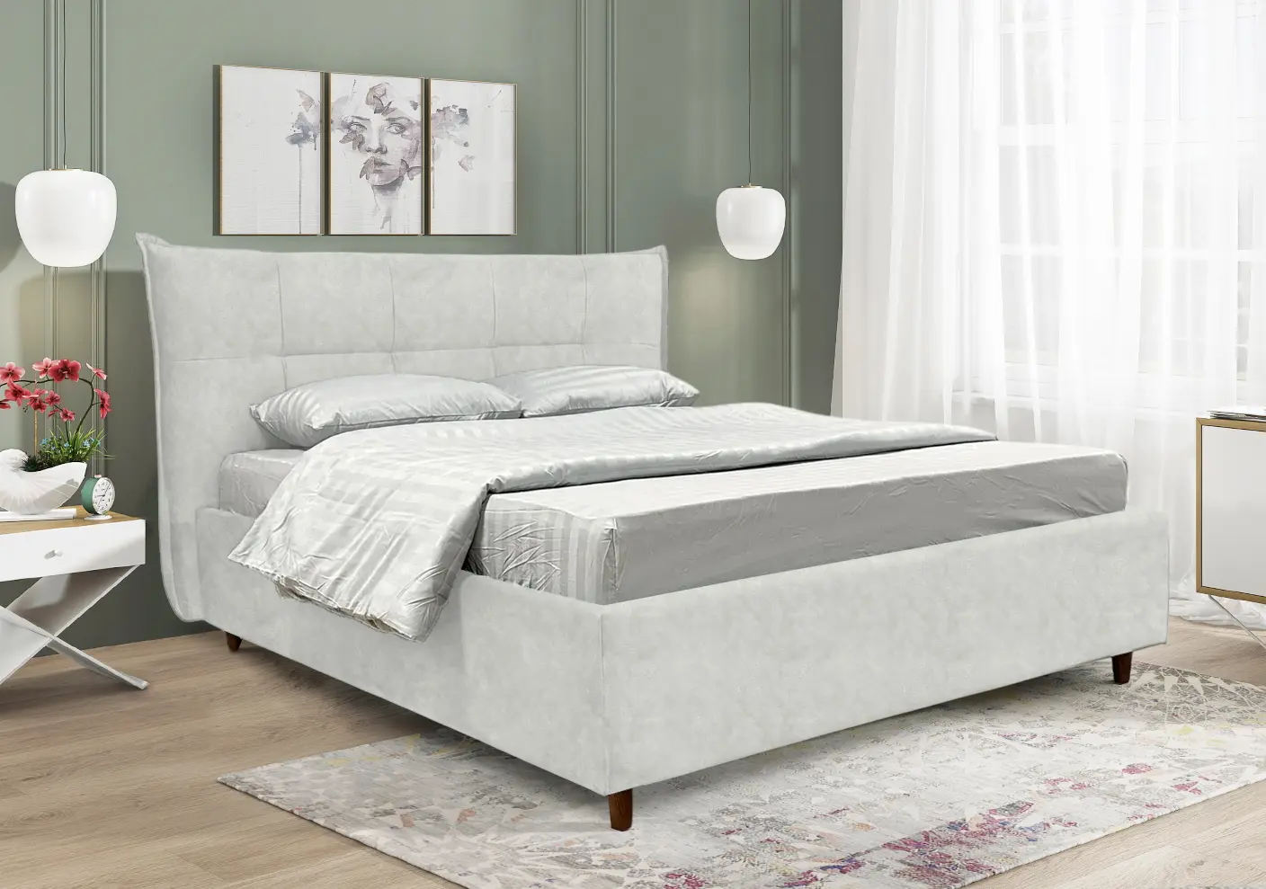 Pat Charmbed Premium Lesley 160x200 Mabilu 12 (Milk)