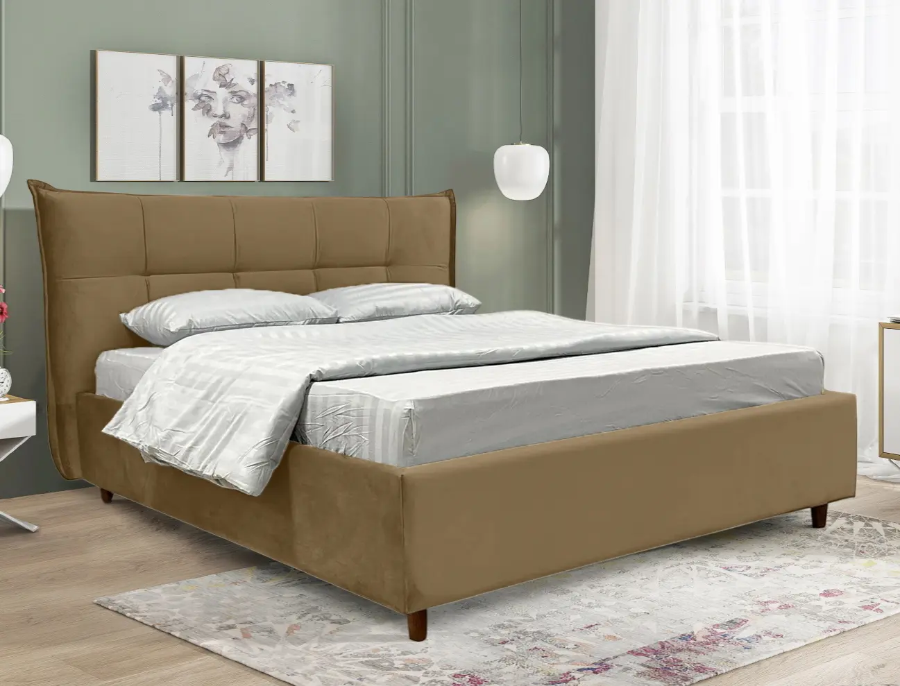 Кровать Charmbed Premium Lesley 180x200 Laguna 06 (Cappuccino)