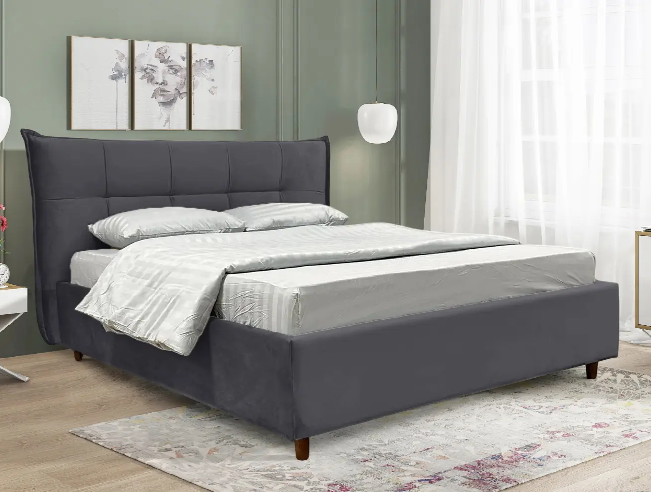 Pat Charmbed Premium Lesley 180x200 Laguna 44 (Graphite)